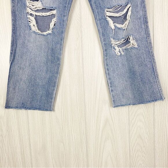 Flying Monkey | Apart High Rise Mom Ripped Straight Jeans Size 28 - Picture 5 of 11